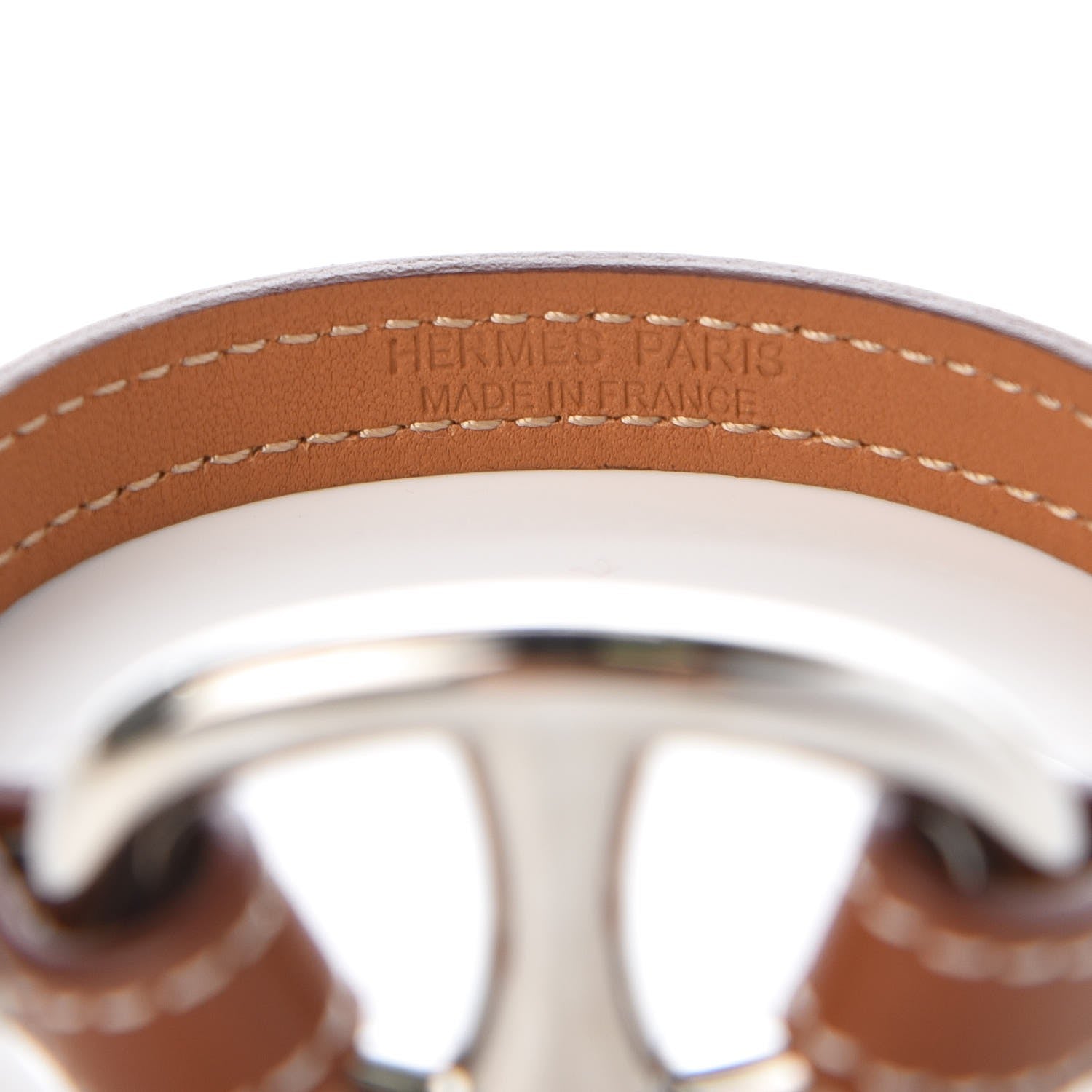 Hermes Natural Tadelakt Granville Bracelet L Fauve 4 of 7