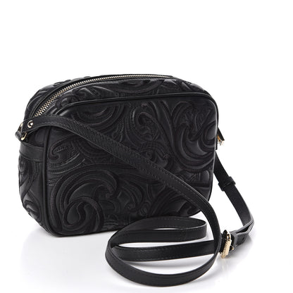 Versace Nappa Embroidered Baroque Palazzo Camera Bag Black 3 of 9