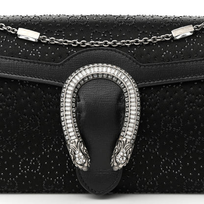Gucci Satin Crystal Small Dionysus Shoulder Bag Black 8 of 11