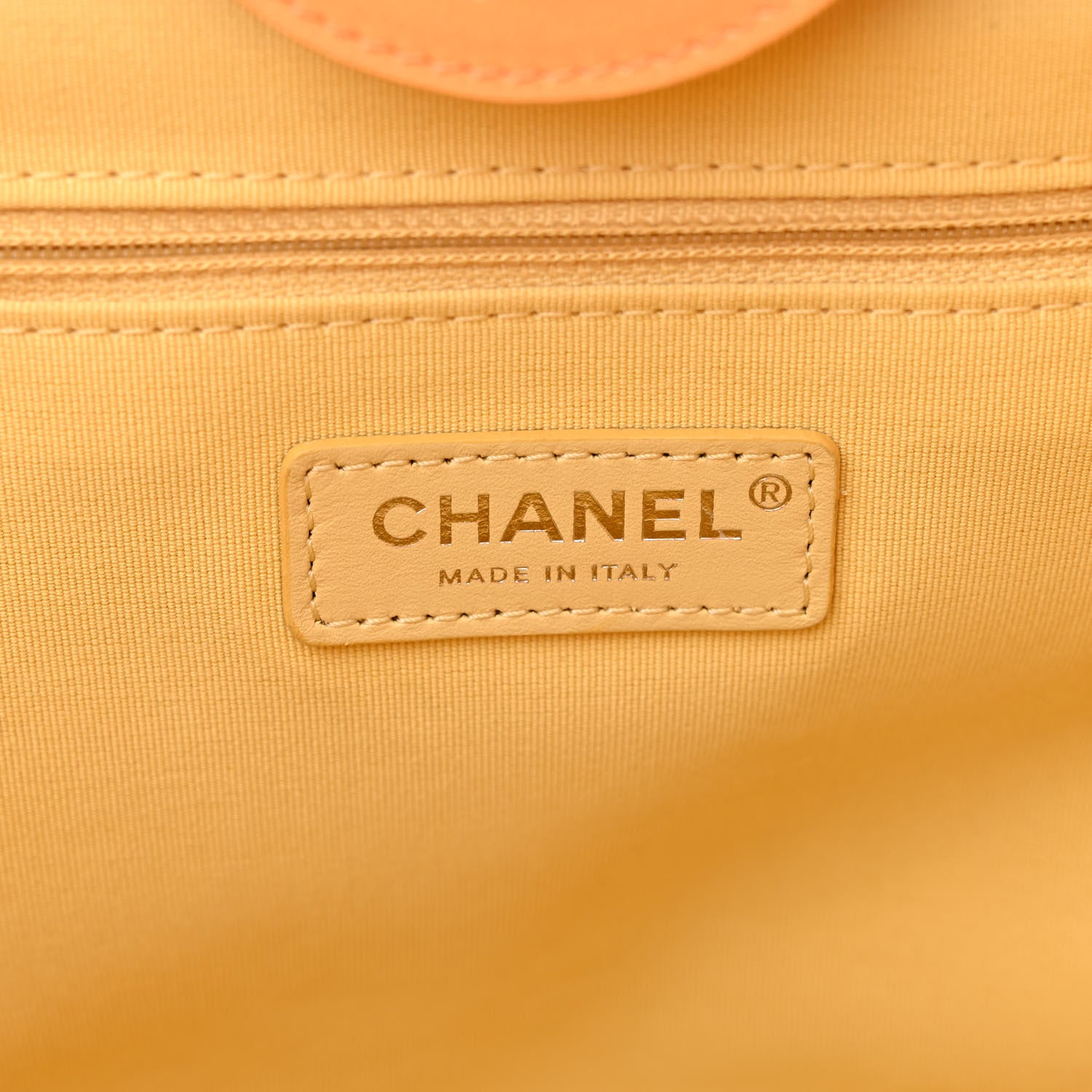 Chanel Shaded Calfskin Medium Deauville Tote Orange Coral Pink 7 of 17