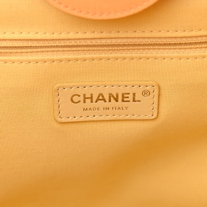 Chanel Shaded Calfskin Medium Deauville Tote Orange Coral Pink 7 of 17