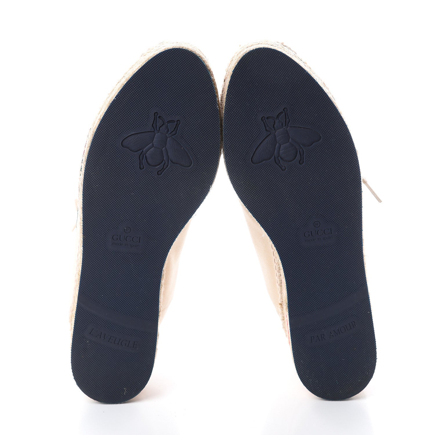 Gucci Canvas Logo Lace-Up Platform Espadrilles 37.5 Greggio Grege 5 of 7