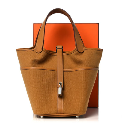 Hermes Toile Goeland Swift Cargo Picotin Lock 18 Sesame 10 of 10