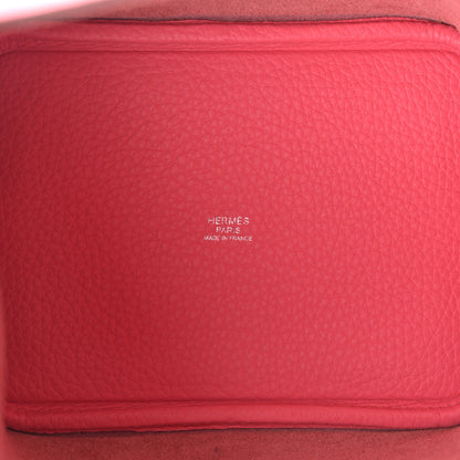 Hermes Taurillon Clemence Picotin Lock 18 PM Rose Azalee 5 of 10