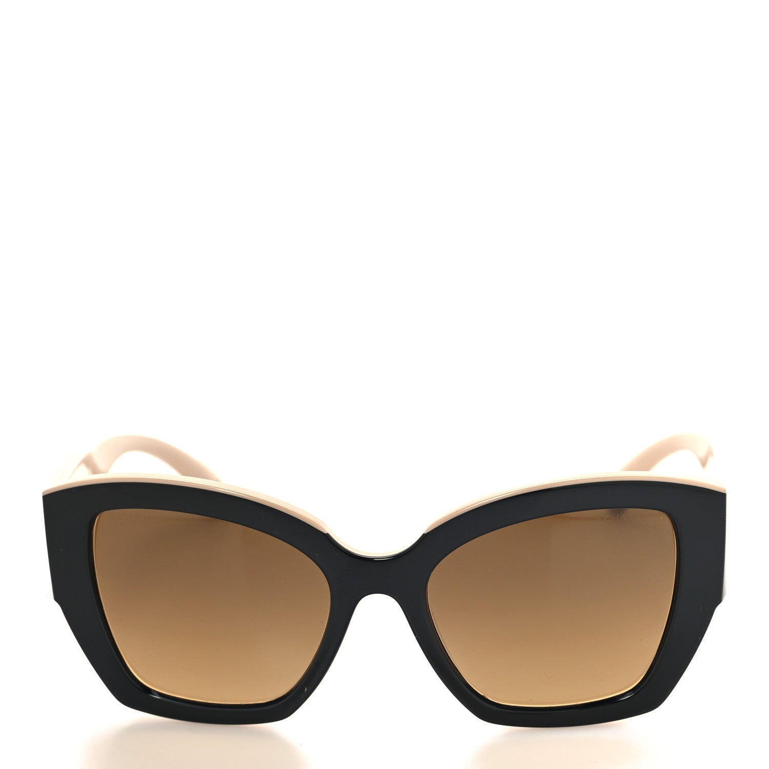Chanel Acetate CC Butterfly Sunglasses 6058 Black Beige 2 of 7