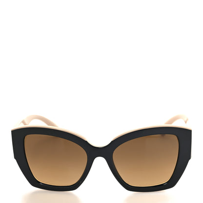 Chanel Acetate CC Butterfly Sunglasses 6058 Black Beige 2 of 7