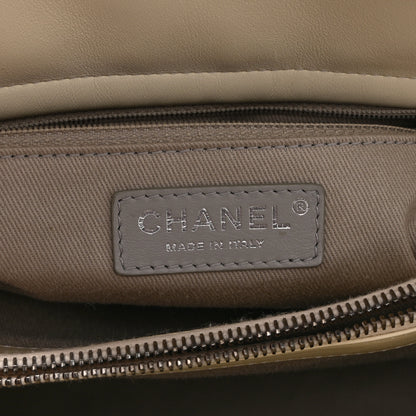 Chanel Calfskin Tweed Quilted Large Portobello Tote White Multicolor 6 of 10