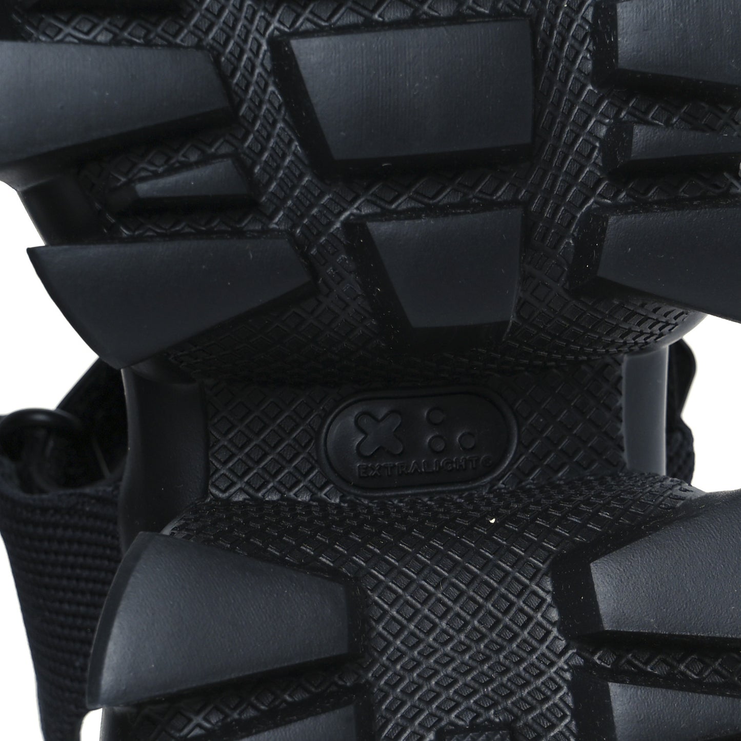 Nappa Logo Embossed Thunder Sole 50mm Sport Sandals 35.5 Black