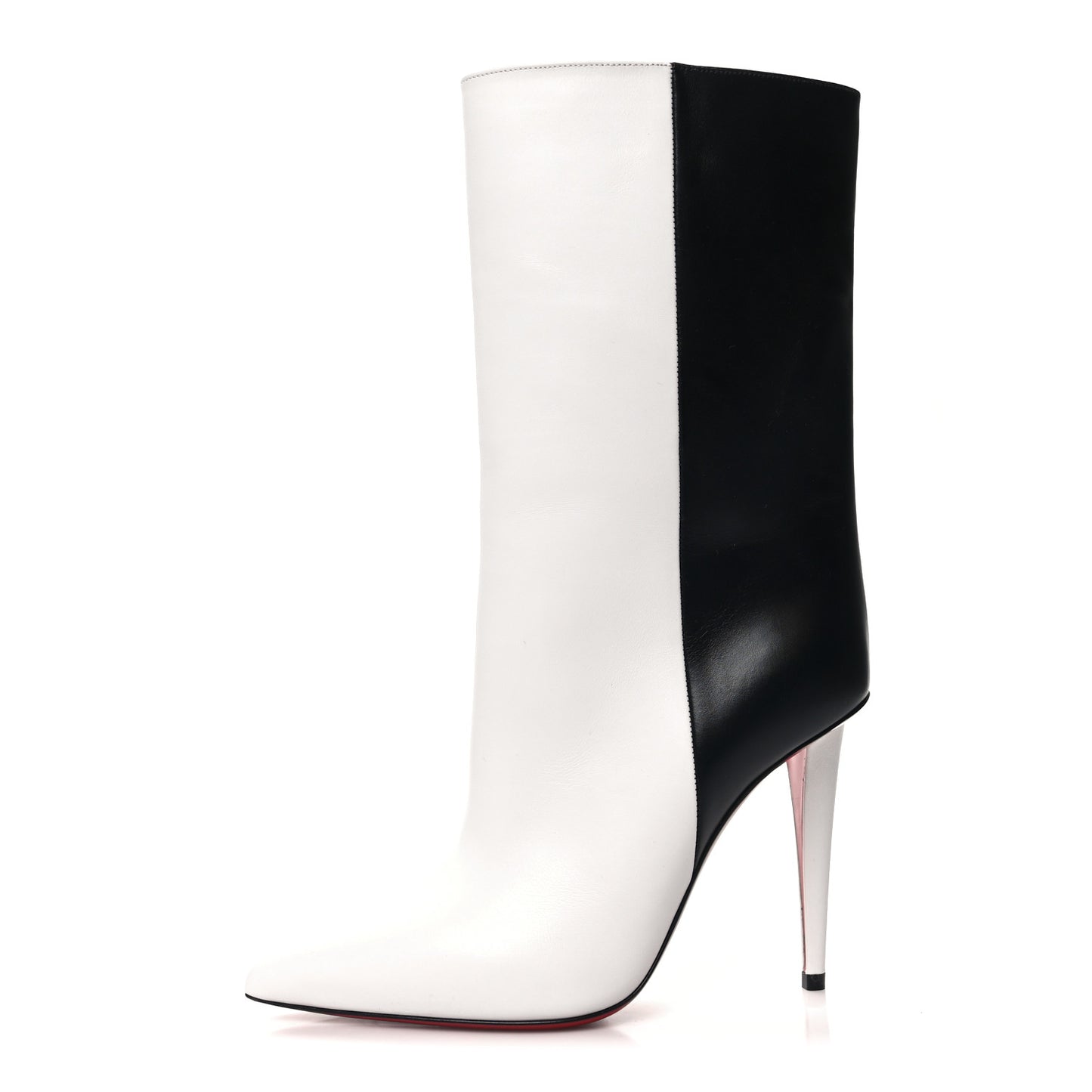 Calfskin Astrilarge 100 Booties 36.5 White Black