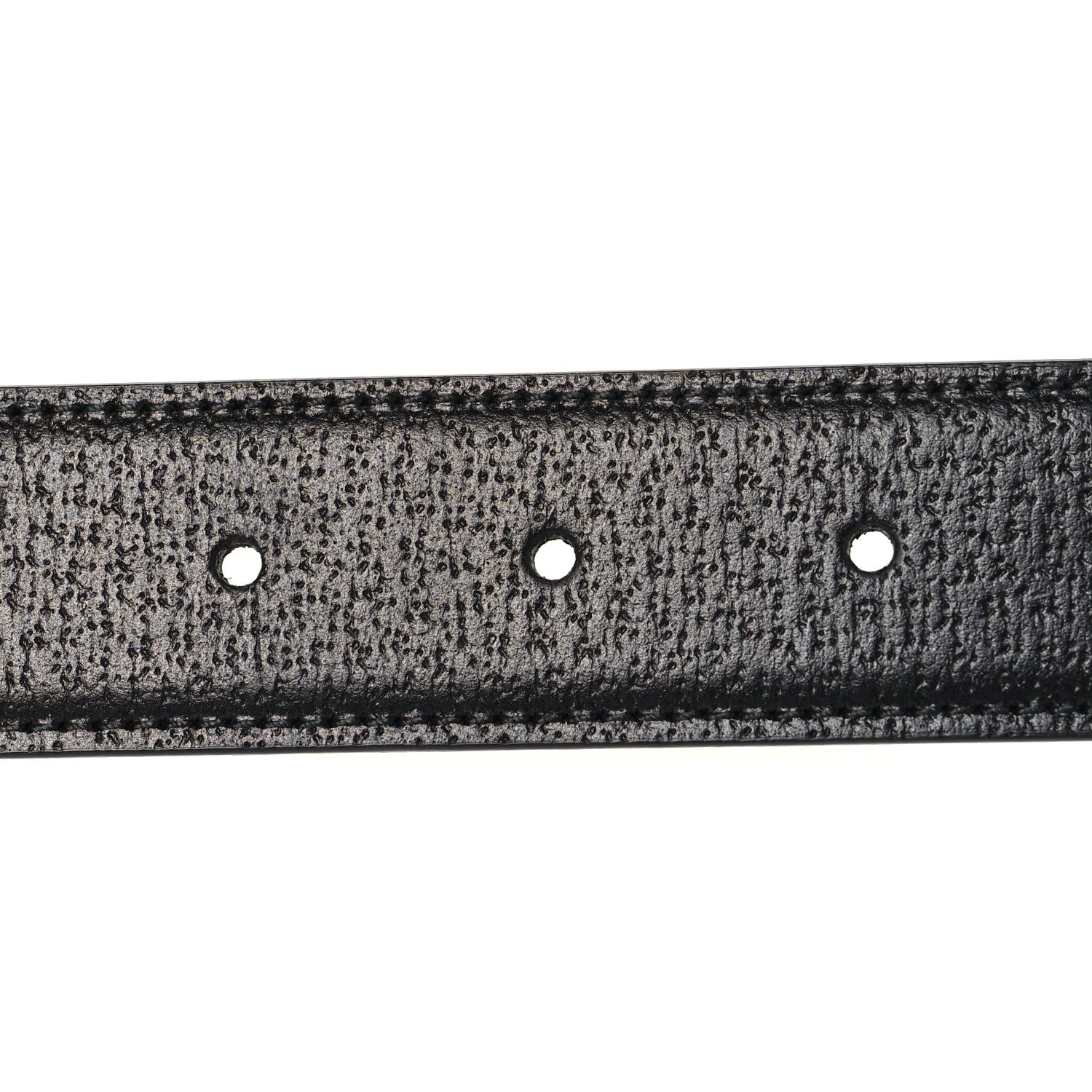 Gucci Textured Dollar Calfskin Squared Interlocking G 30mm Reversible Belt 85 34 Black 3 of 6