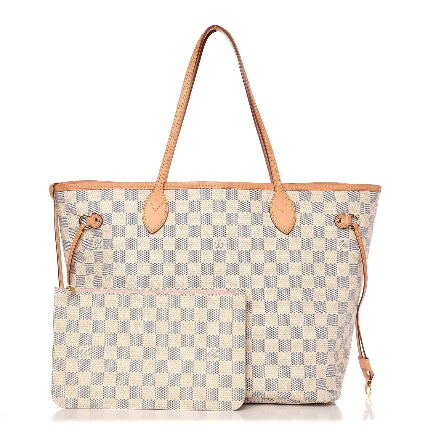 Damier Azur Neo Neverfull MM Rose Ballerine