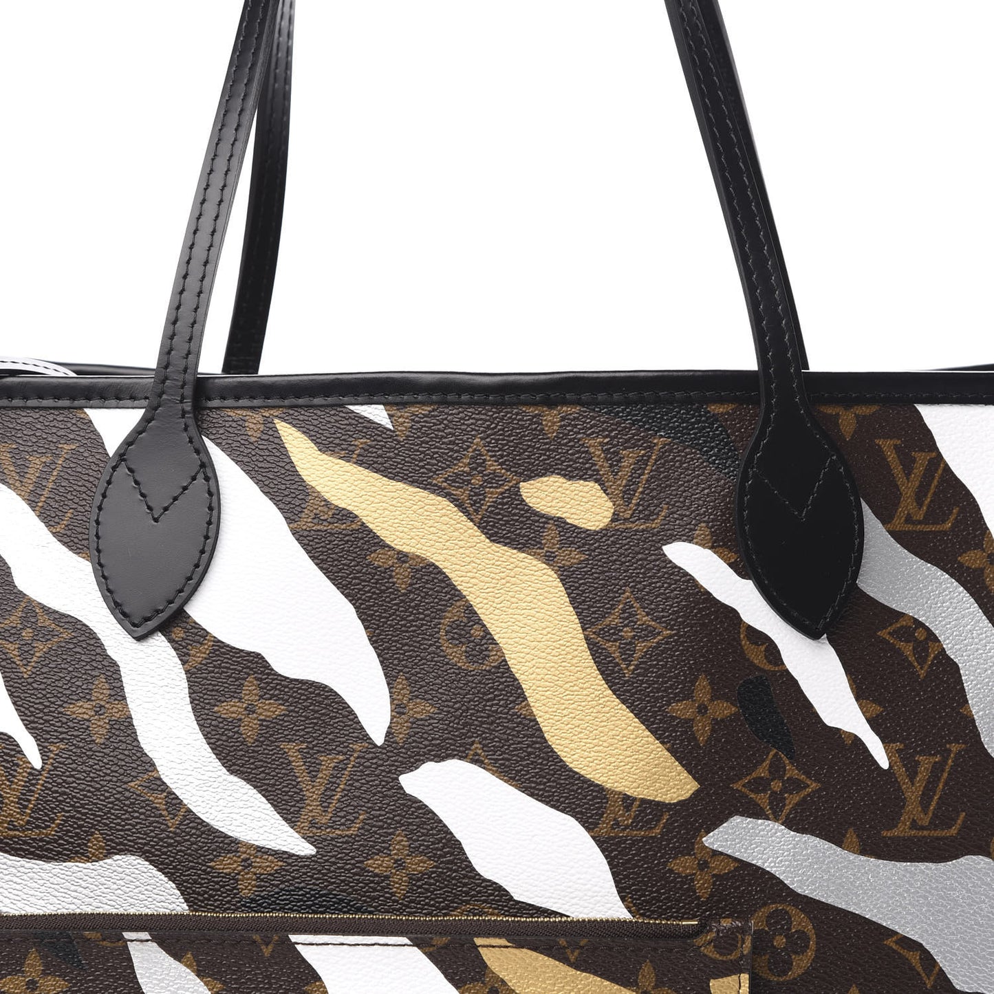 X LOL Monogram Neverfull MM Gold Silver