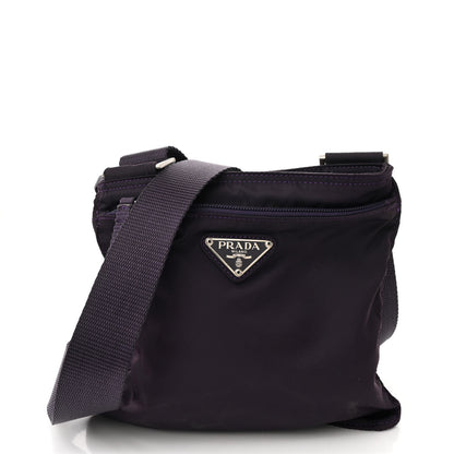 Prada Tessuto Nylon Small Flat Messenger Bag Granato 1 of 11