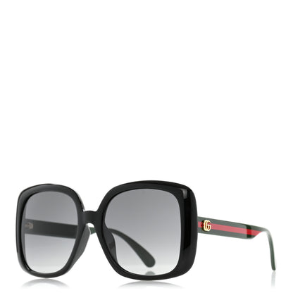 Gucci Acetate Oversized Square GG Web Sunglasses GG0714SA Black 1 of 7