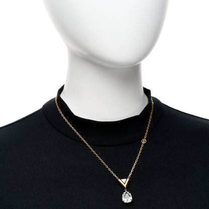 Louis Vuitton V For Vuitton Necklace Gold Silver 2 of 6