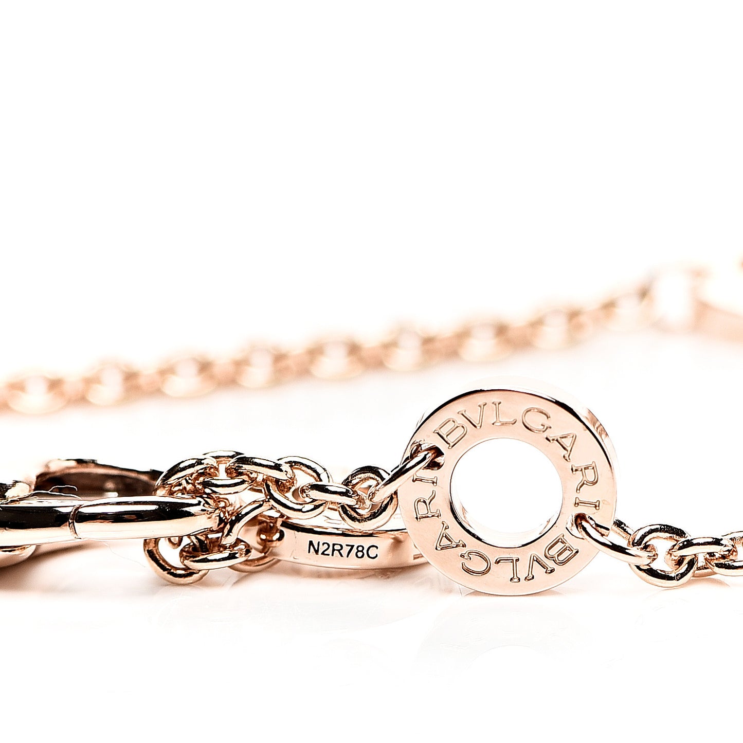 18K Rose Gold White Ceramic B.Zero1 Bracelet