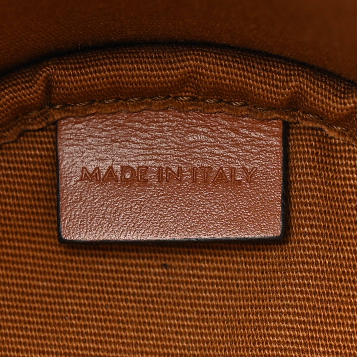 Triomphe Canvas Calfskin Micro Drawstring Bucket Bag White Tan