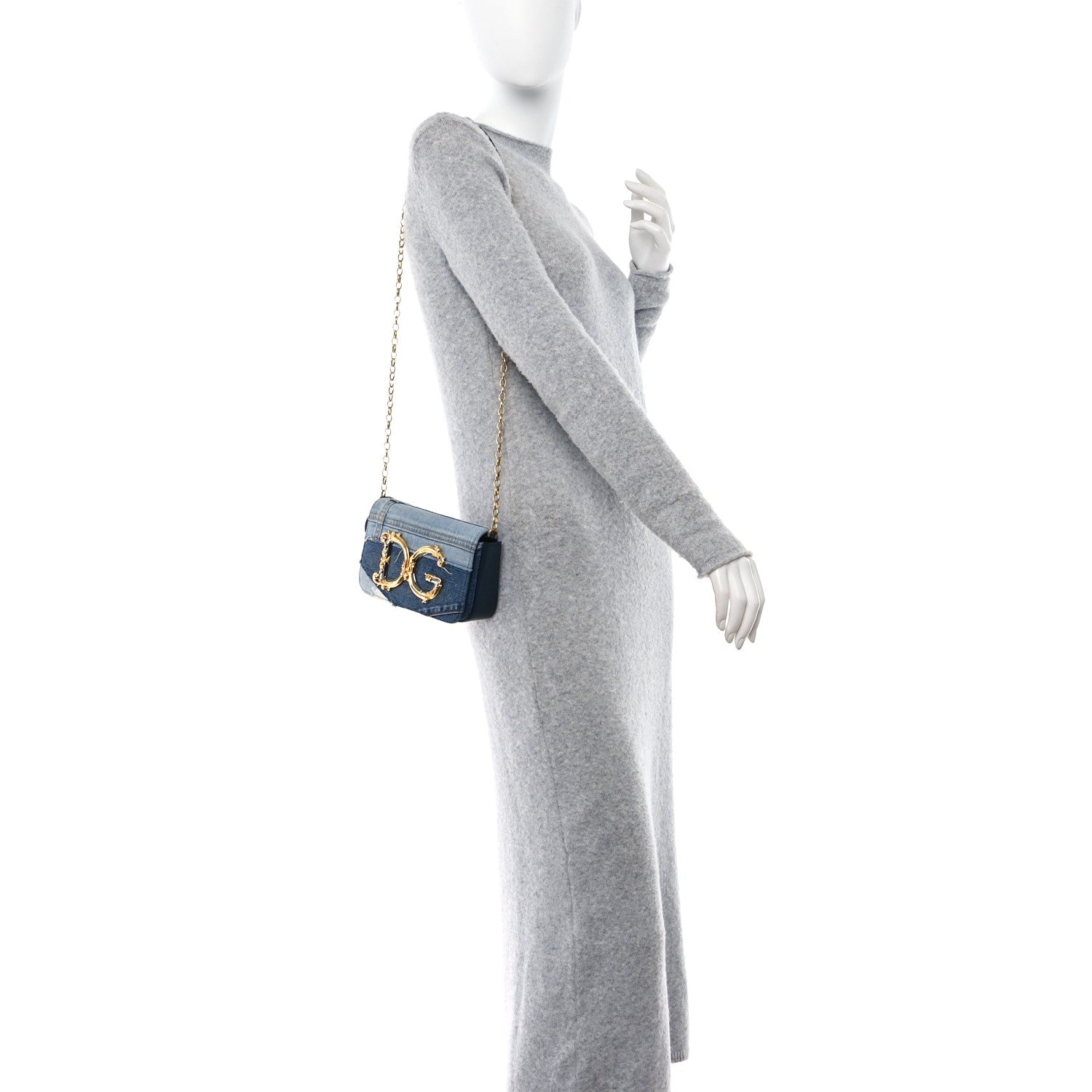 Dolce & Gabbana Denim DG Girls Shoulder Bag Blue 3 of 9