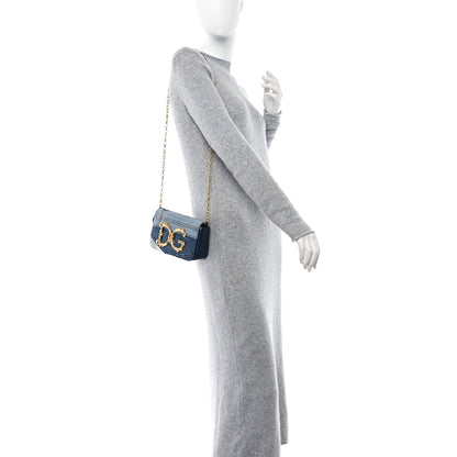 Dolce & Gabbana Denim DG Girls Shoulder Bag Blue 3 of 9