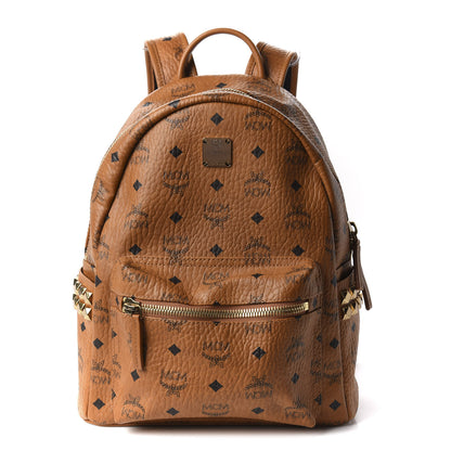 MCM Visetos Small Side Stud Stark Backpack Cognac 1 of 9