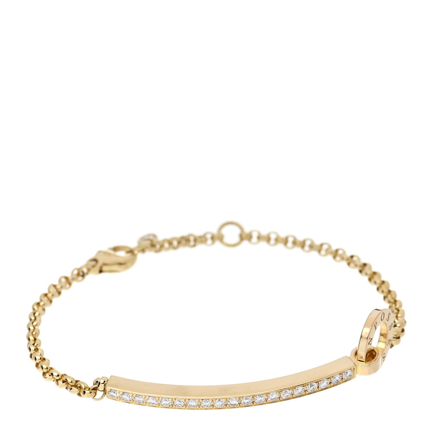 Piaget 18K Yellow Gold Diamond Possession Bar Bracelet 1 of 4