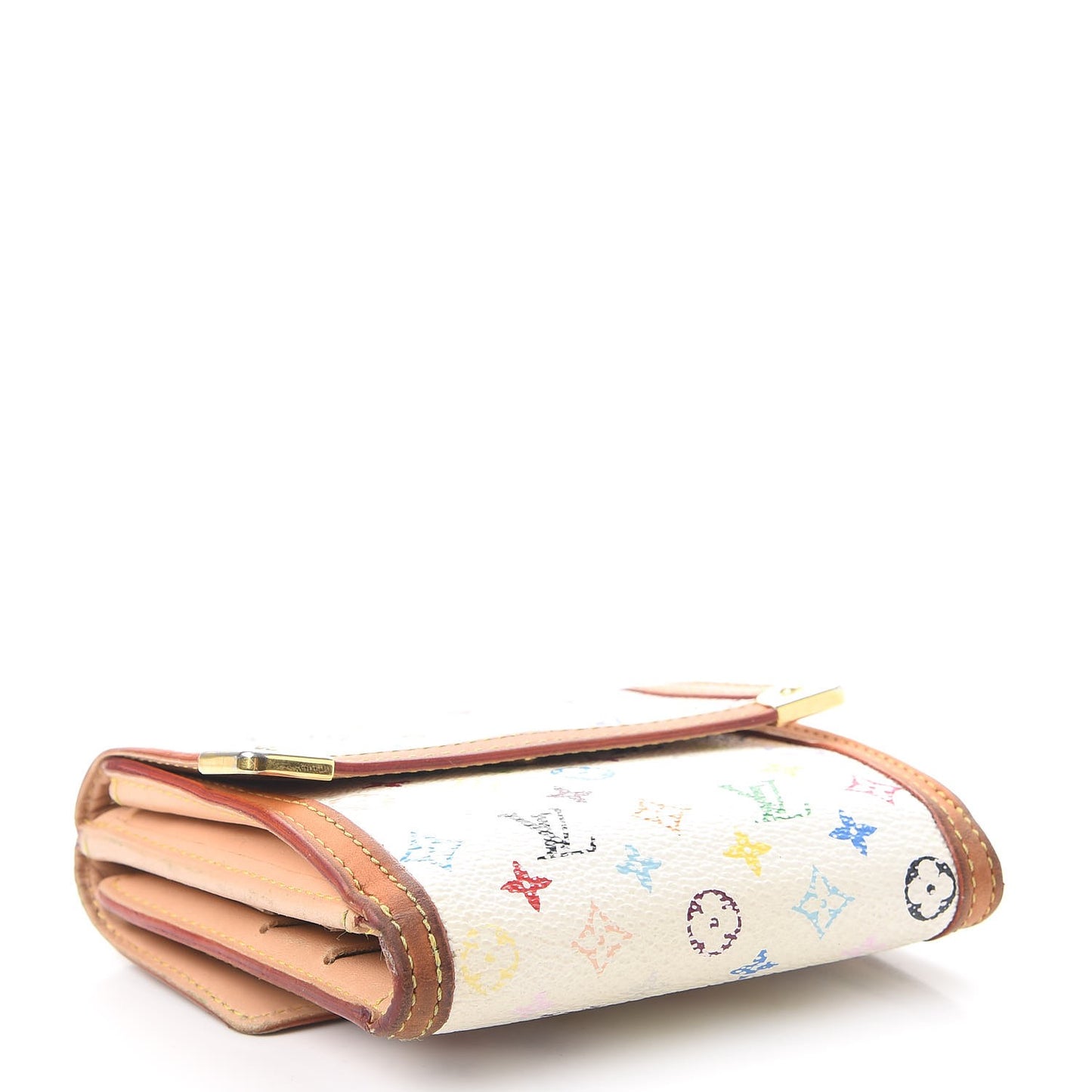 Monogram Multicolor Porte-Monnaie Billets Wallet White