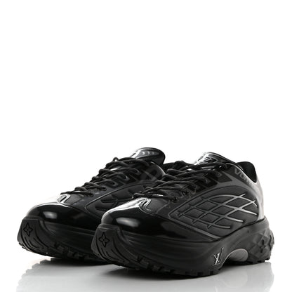 Louis Vuitton Monogram Discovery Lace Up Sneakers 9 Black Silver 3 of 8