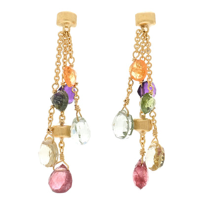 Marco Bicego 18K Yellow Gold Multi Gemstone Multi-Strand Drop Earrings 1 of 4