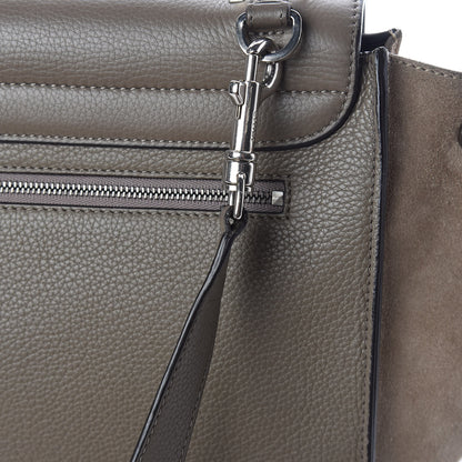 Celine Drummed Calfskin Suede Medium Trapeze Taupe 14 of 16