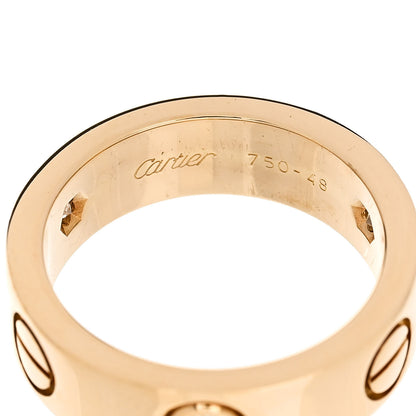 Cartier 18K Yellow Gold 3 Diamond 5.5mm LOVE Ring 48 4.5 4 of 6