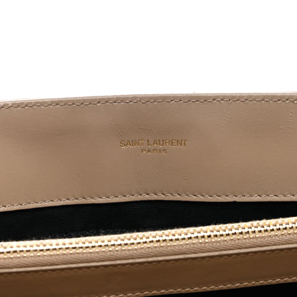 Saint Laurent Calfskin Y Quilted Monogram Medium Loulou Chain Satchel Dark Beige 6 of 13