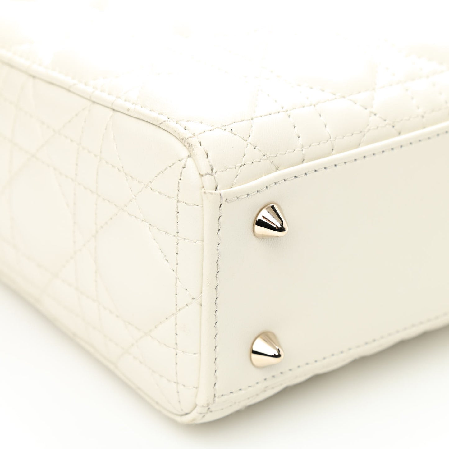 Lambskin Cannage Small My ABCDior Lady Dior White