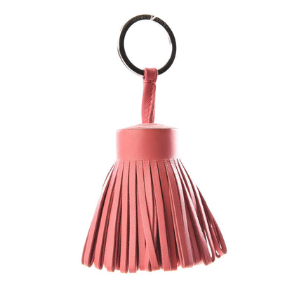 Hermes Lambskin Carmen Tassel Key Holder Rose Azalee 1 of 5
