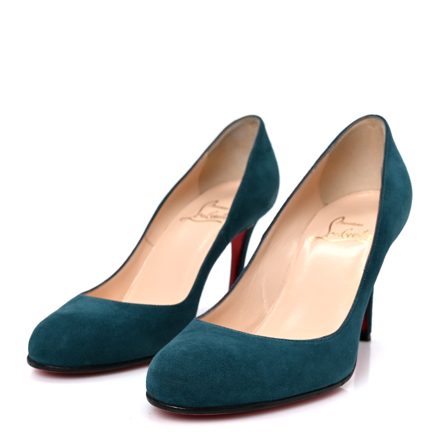 Christian Louboutin Suede Simple 85 Pumps 37 Green 4 of 8