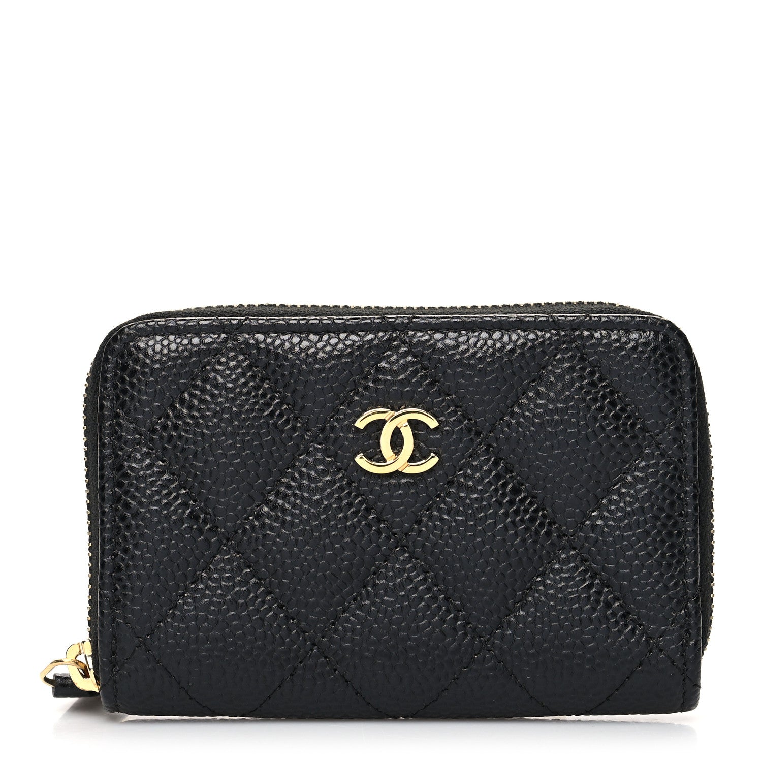 Chanel Caviar Quilted Zip Coin Purse Black 1 of 11