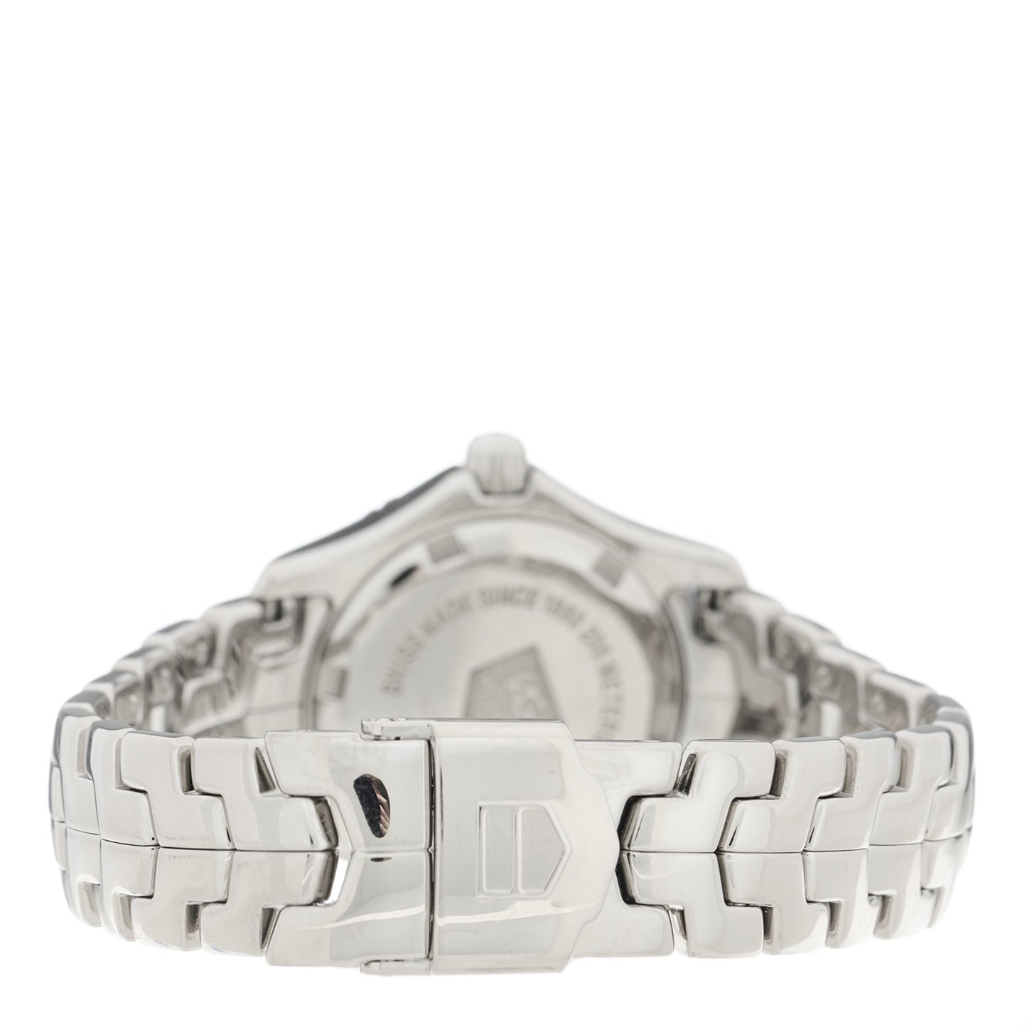 Stainless Steel Diamond Mother of Pearl 27mm Link Quartz Watch WJ1319