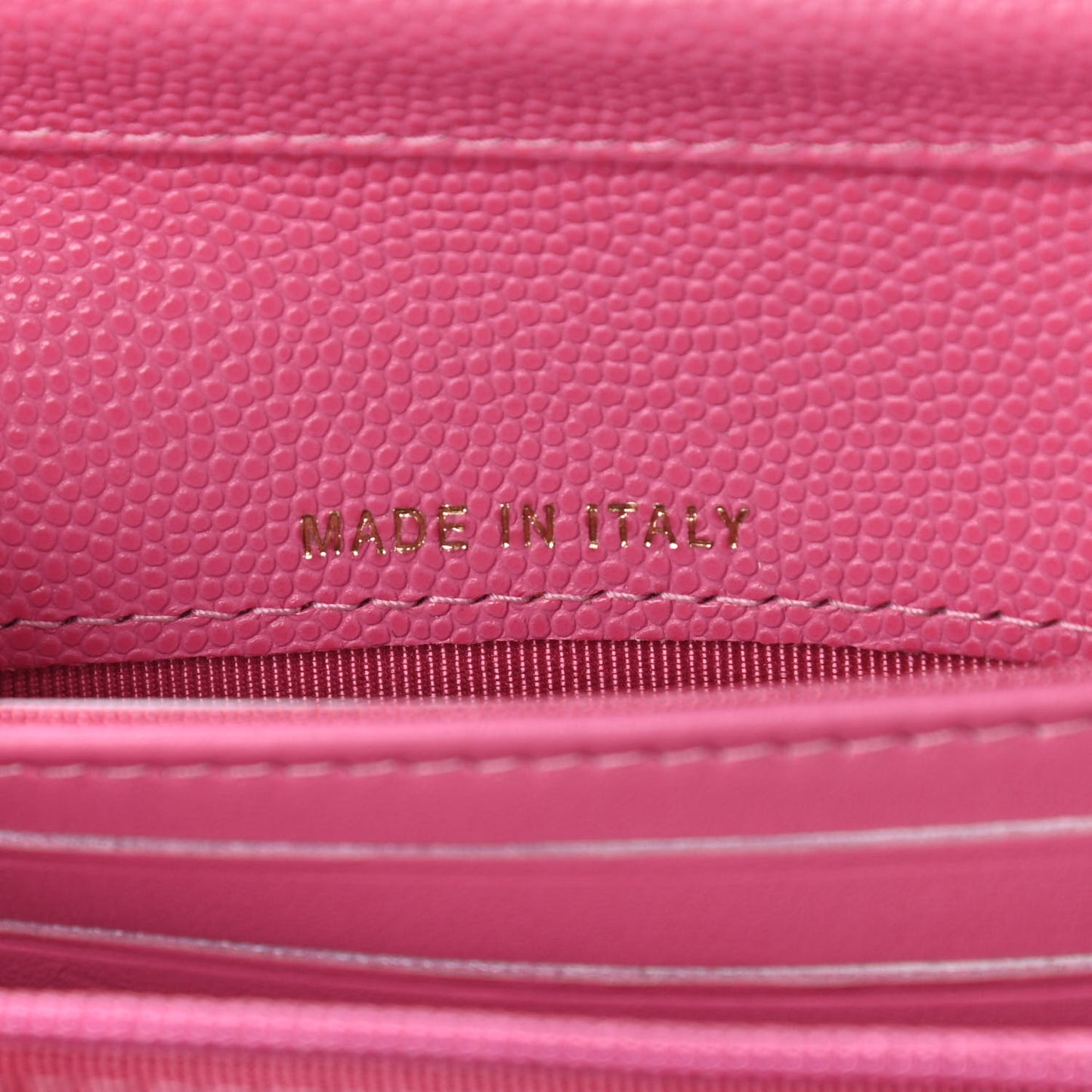 Caviar Quilted Flap Mini Wallet On Chain WOC Pink