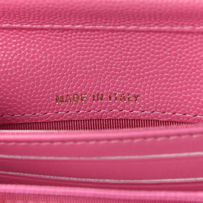 Chanel Caviar Quilted Flap Mini Wallet On Chain WOC Pink 6 of 11