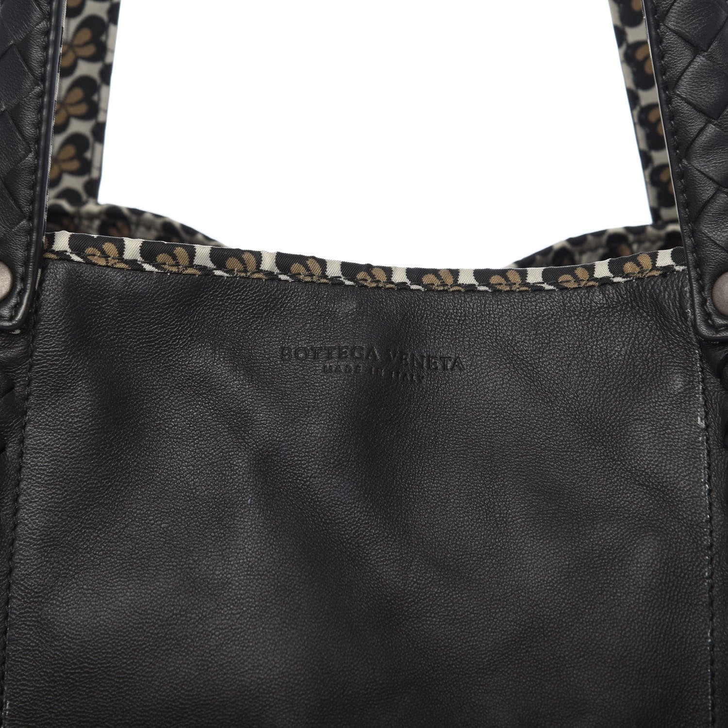 Bottega Veneta Nappa Nylon Medium Reversible Butterfly Shoulder Bag Black Cement 9 of 18