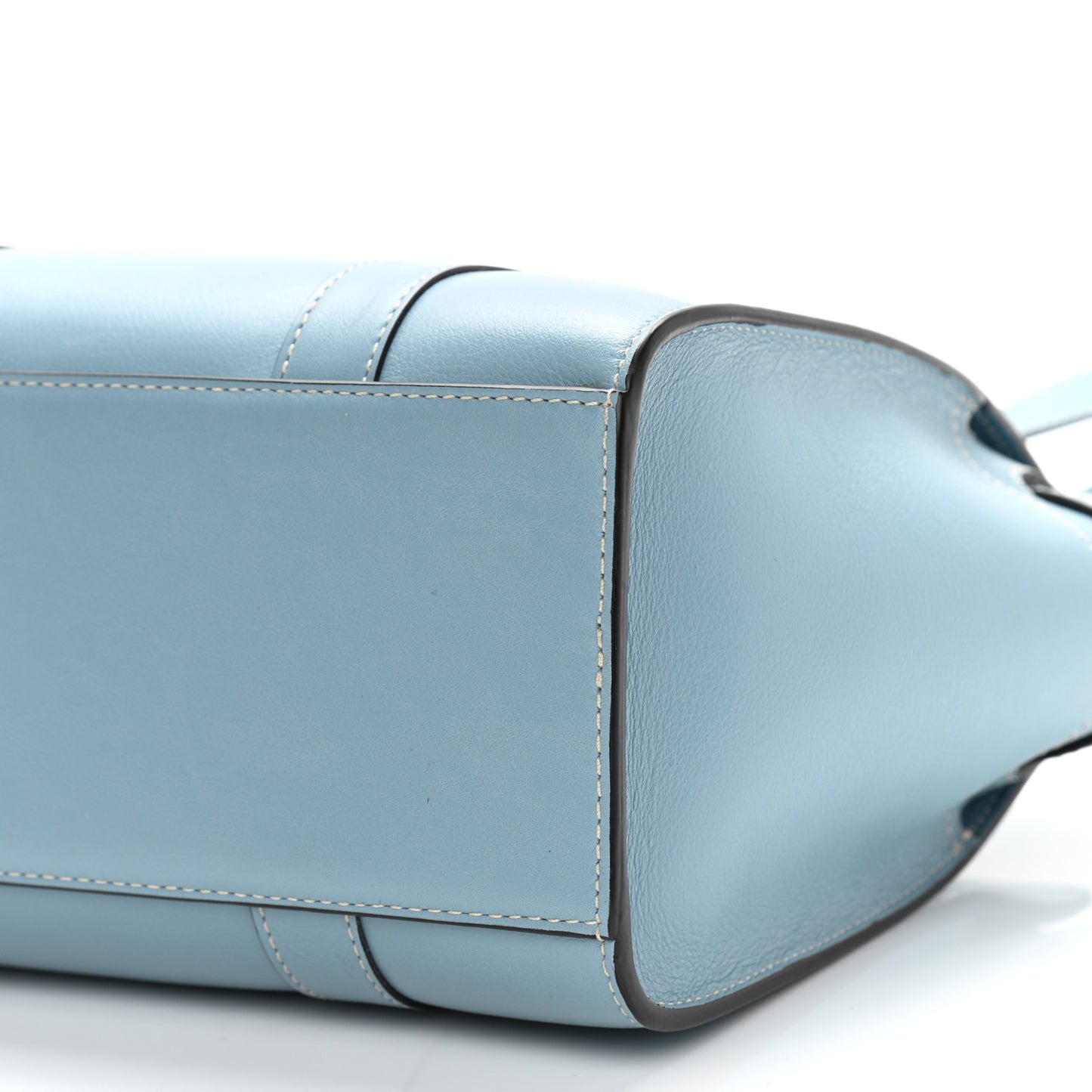 Silky Calfskin Small Bayswater Zip Tote Nordic Blue