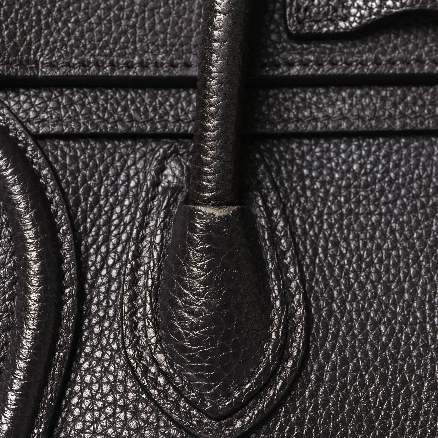 Celine Drummed Calfskin Nano Luggage Liquorice 13 of 13