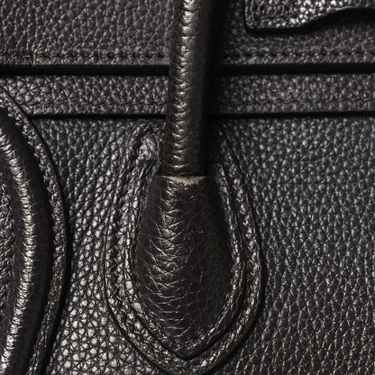 Celine Drummed Calfskin Nano Luggage Liquorice 13 of 13