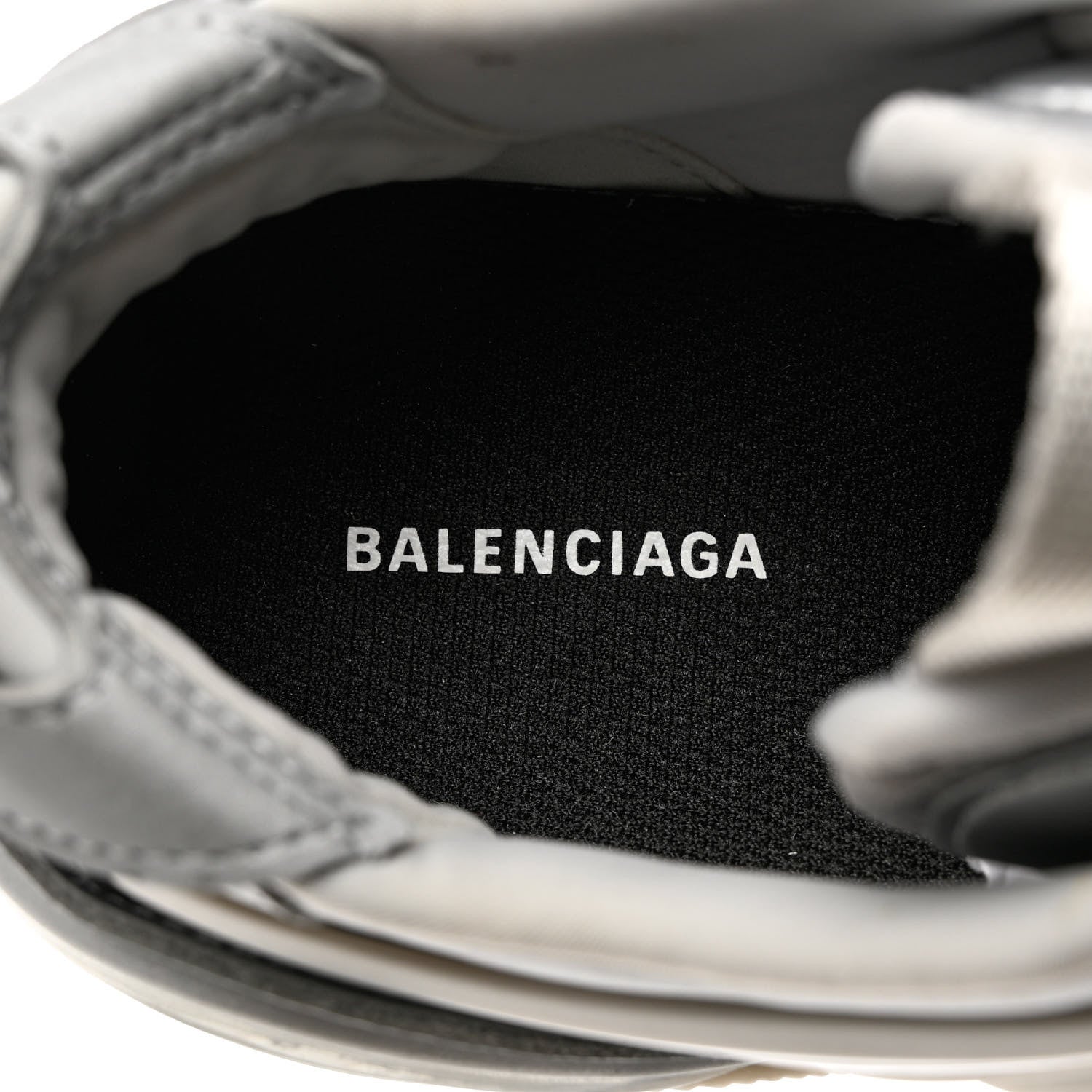 Balenciaga Metallic Rubber Mesh Womens Tyrex Sneakers 36 Monocolor Silver 6 of 9