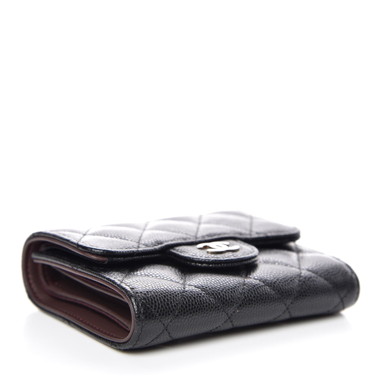 Chanel Caviar Quilted Compact Flap Wallet Black 4 of 9