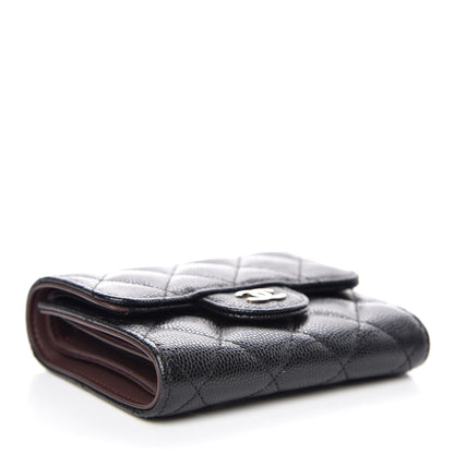 Chanel Caviar Quilted Compact Flap Wallet Black 4 of 9