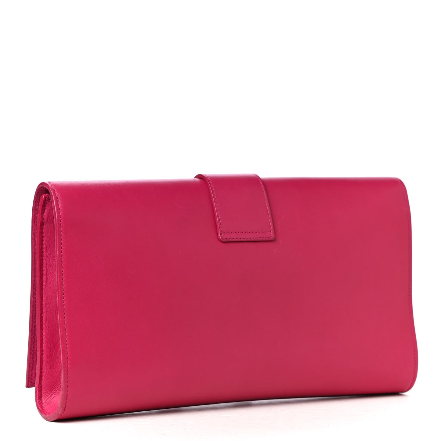Calfskin Classic Y Ligne Clutch Fuchsia