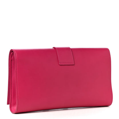 Saint Laurent Calfskin Classic Y Ligne Clutch Fuchsia 2 of 4