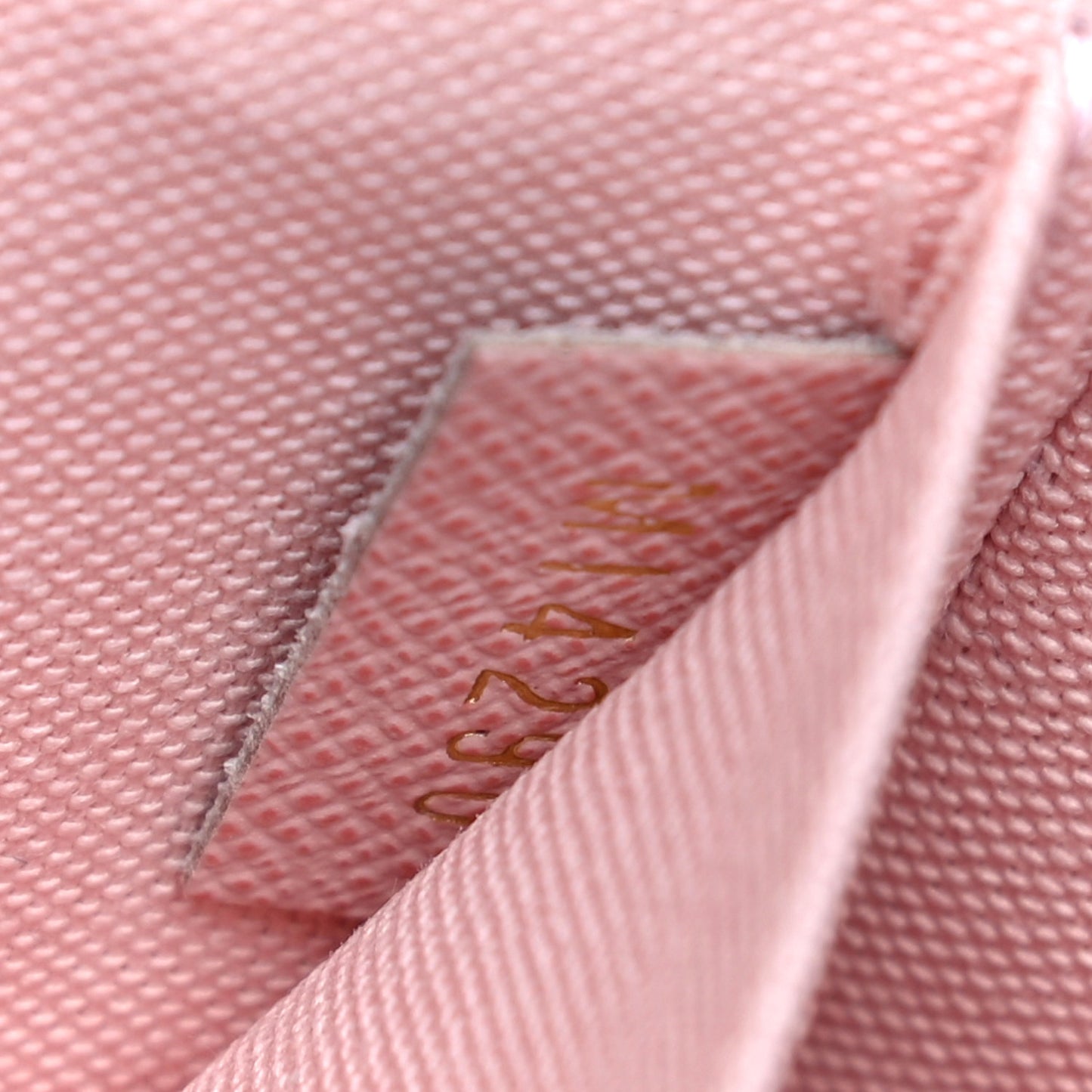 Damier Azur Pochette Felicie Chain Wallet Rose Ballerine