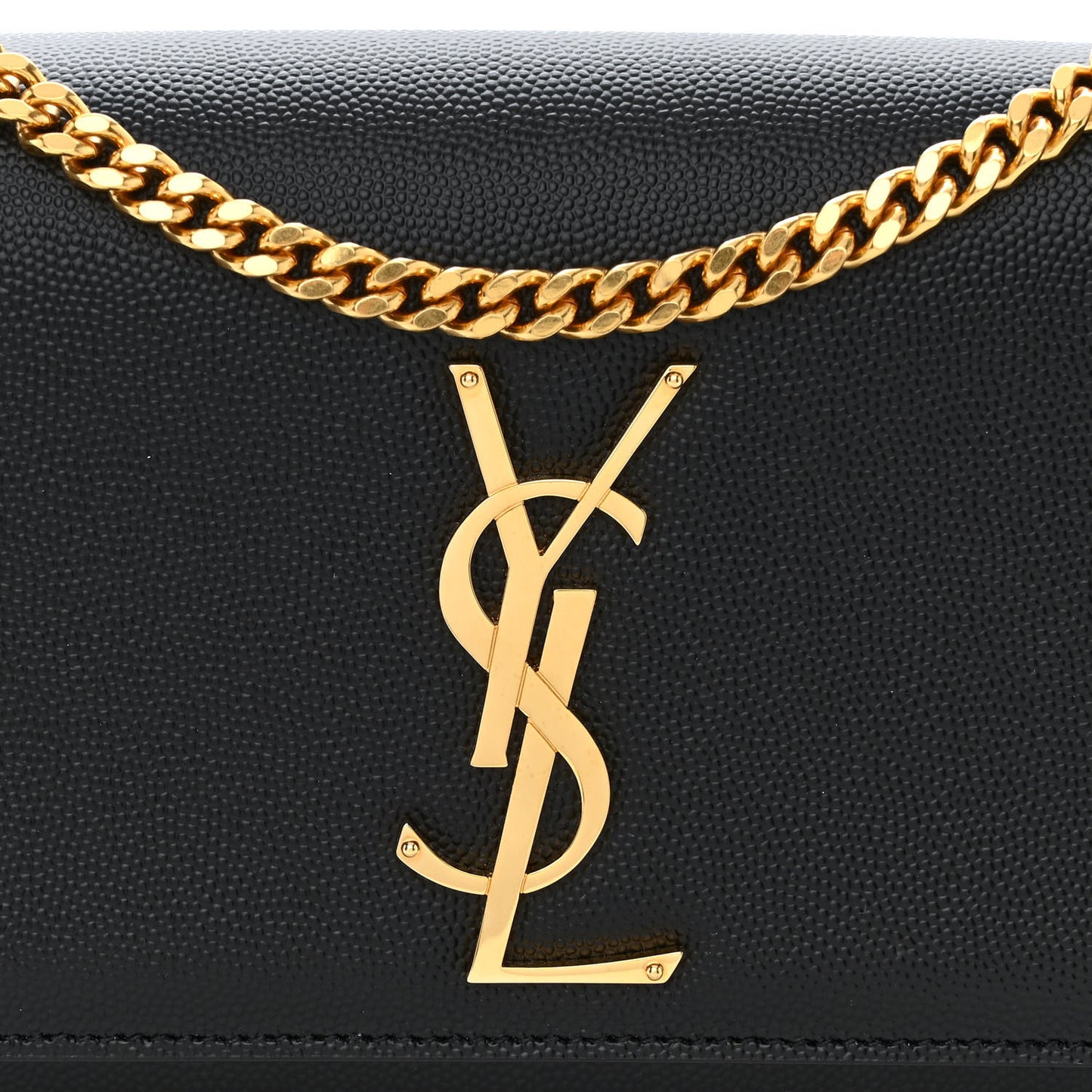 Grain De Poudre Small Classic Monogram Kate Satchel Black