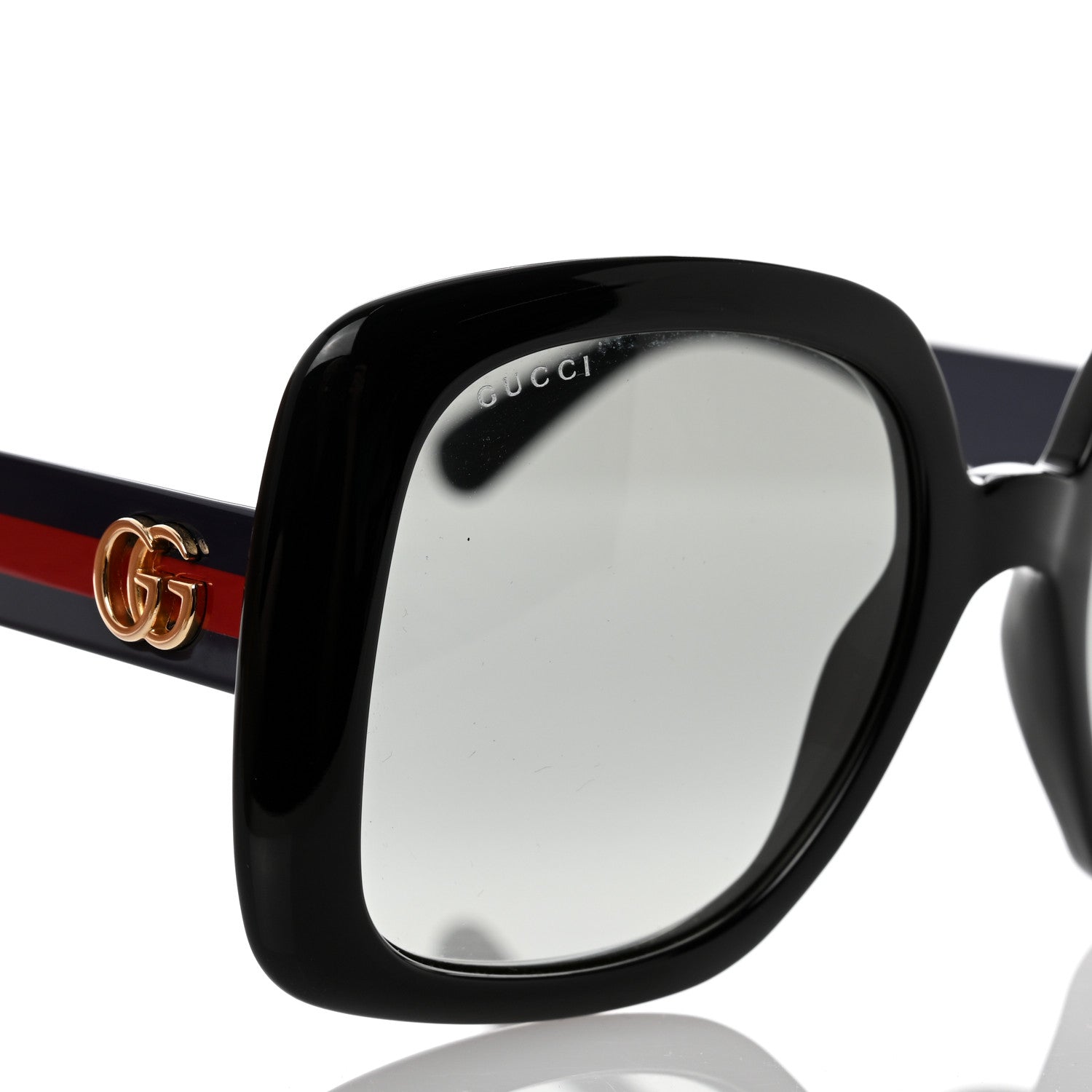 Gucci Acetate Square GG Web Sunglasses GG0714S Black 8 of 9